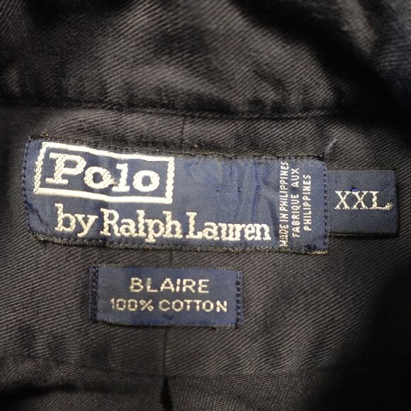 Polo Ralph Lauren Blaire Button Down Shirt Men’s XXL Navy Cotton Classic Fit - Picture 2 of 10